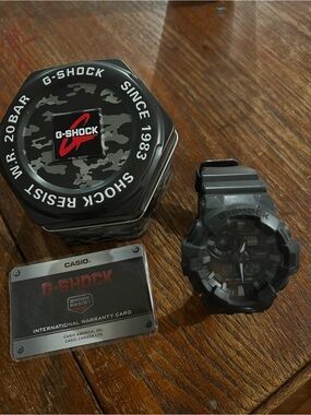 G-Shock Matte Black GA 700UC Tin Bundle